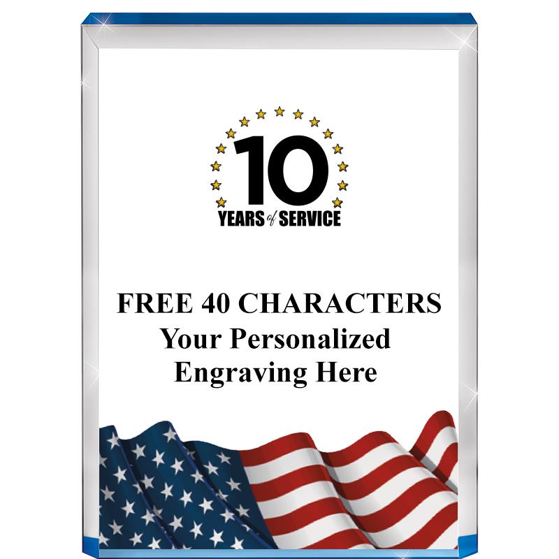 4" FLAG BLUE BILLBOARD ACRYLIC