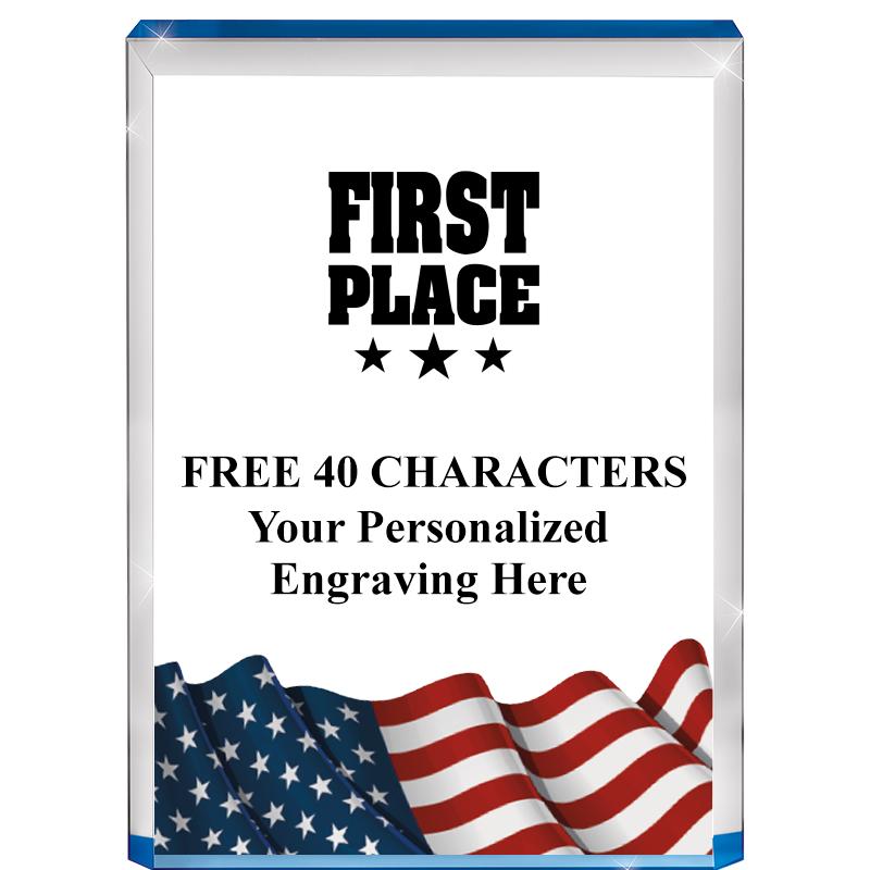 4" FLAG BLUE BILLBOARD ACRYLIC