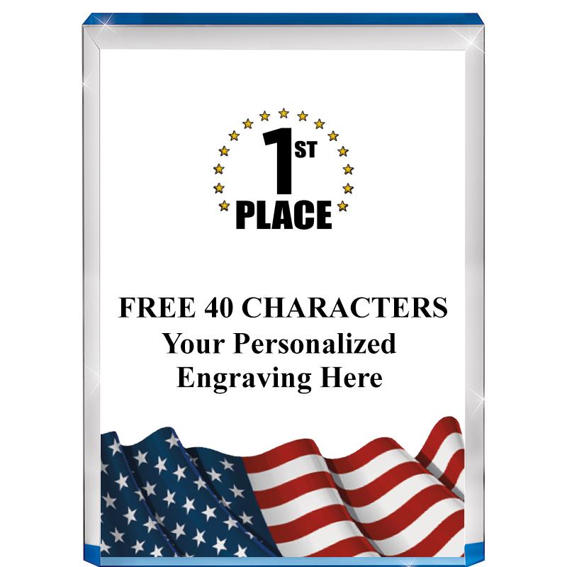 4" FLAG BLUE BILLBOARD ACRYLIC