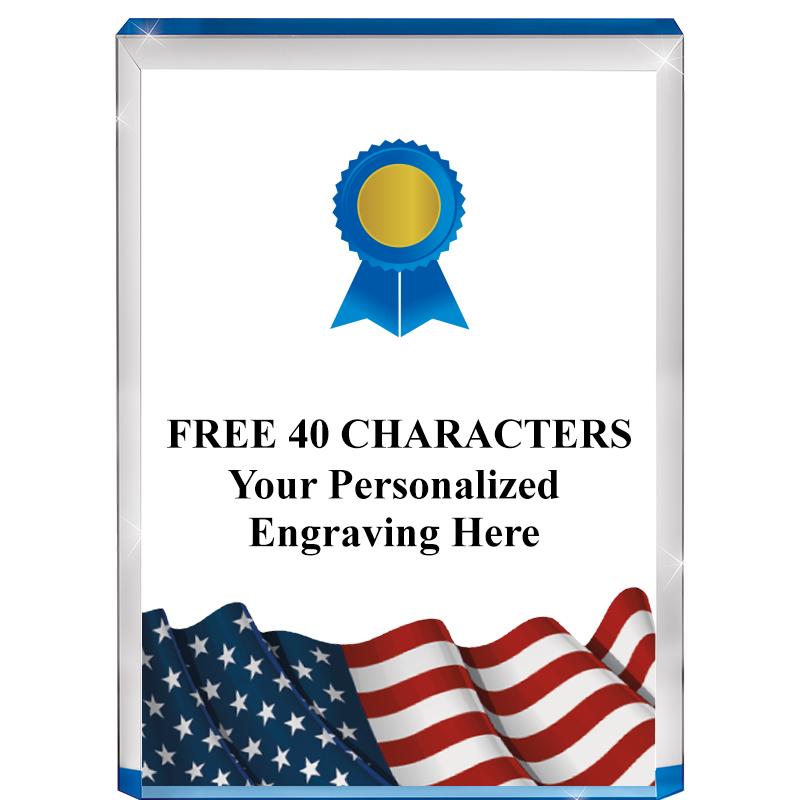 4" FLAG BLUE BILLBOARD ACRYLIC