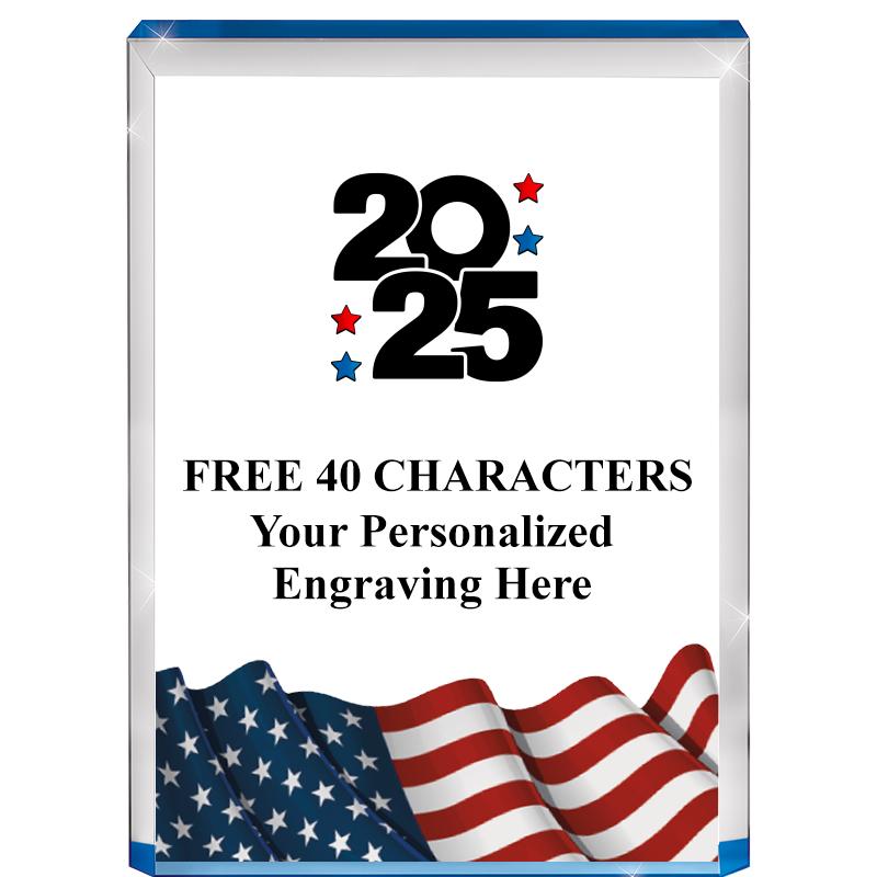 4" FLAG BLUE BILLBOARD ACRYLIC