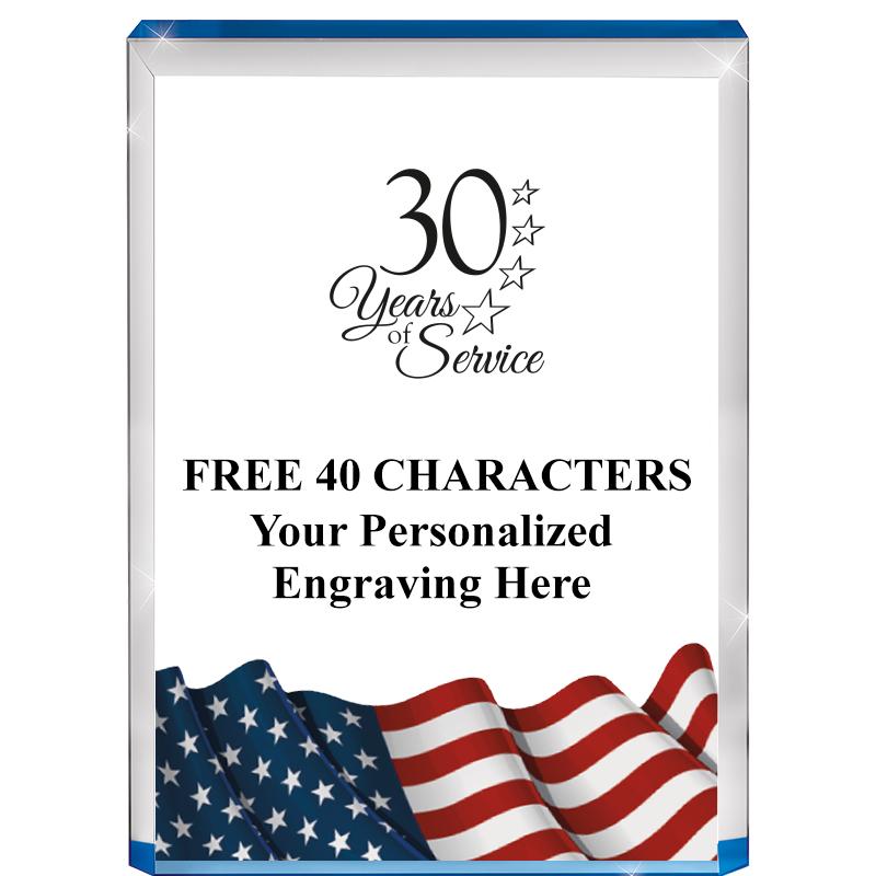 4" FLAG BLUE BILLBOARD ACRYLIC