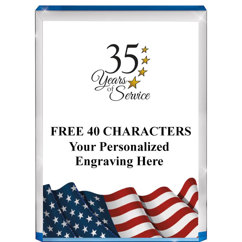 4" FLAG BLUE BILLBOARD ACRYLIC