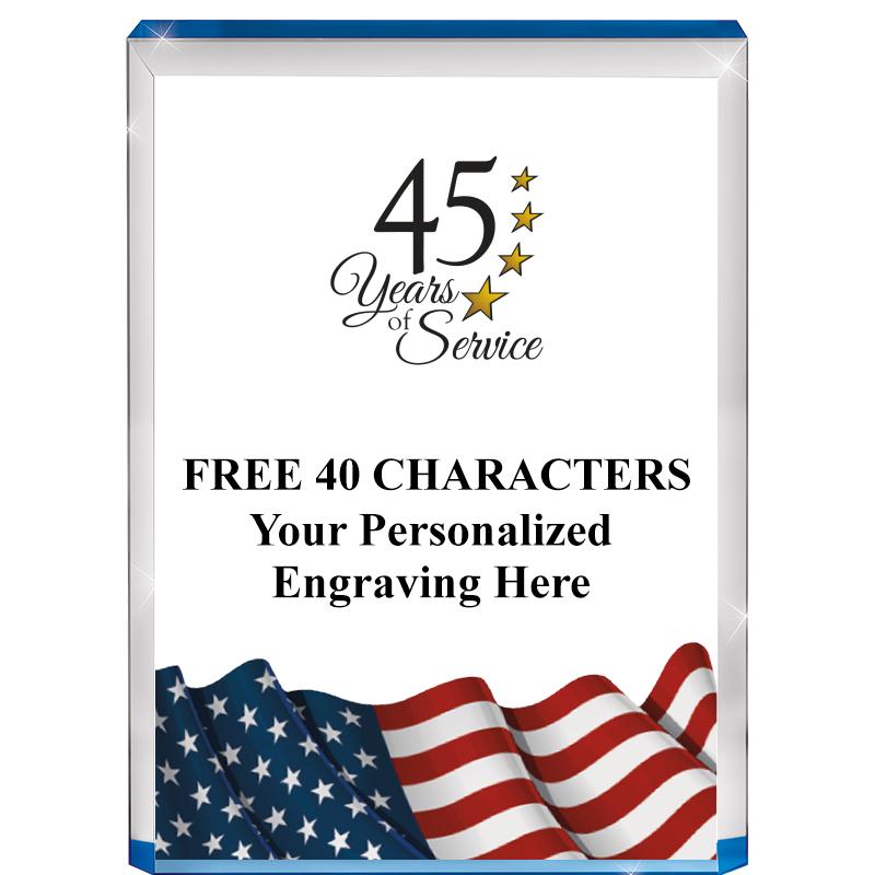 4" FLAG BLUE BILLBOARD ACRYLIC