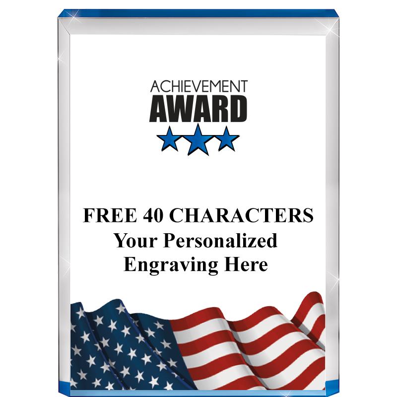 4" FLAG BLUE BILLBOARD ACRYLIC