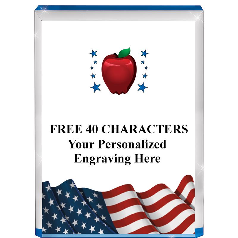 4" FLAG BLUE BILLBOARD ACRYLIC