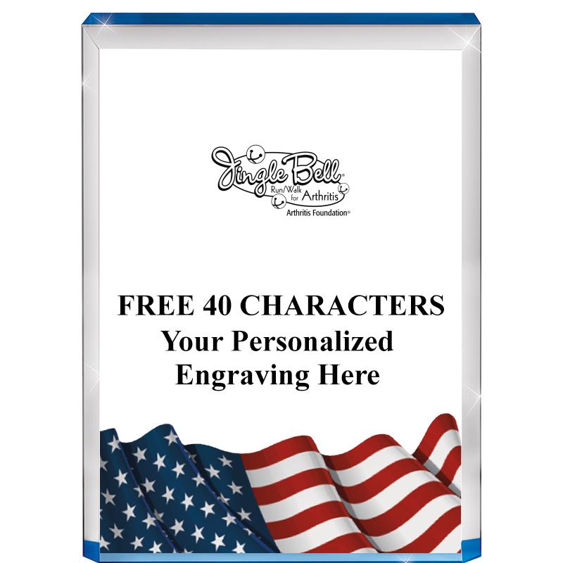 4" FLAG BLUE BILLBOARD ACRYLIC