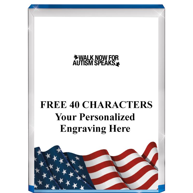 4" FLAG BLUE BILLBOARD ACRYLIC