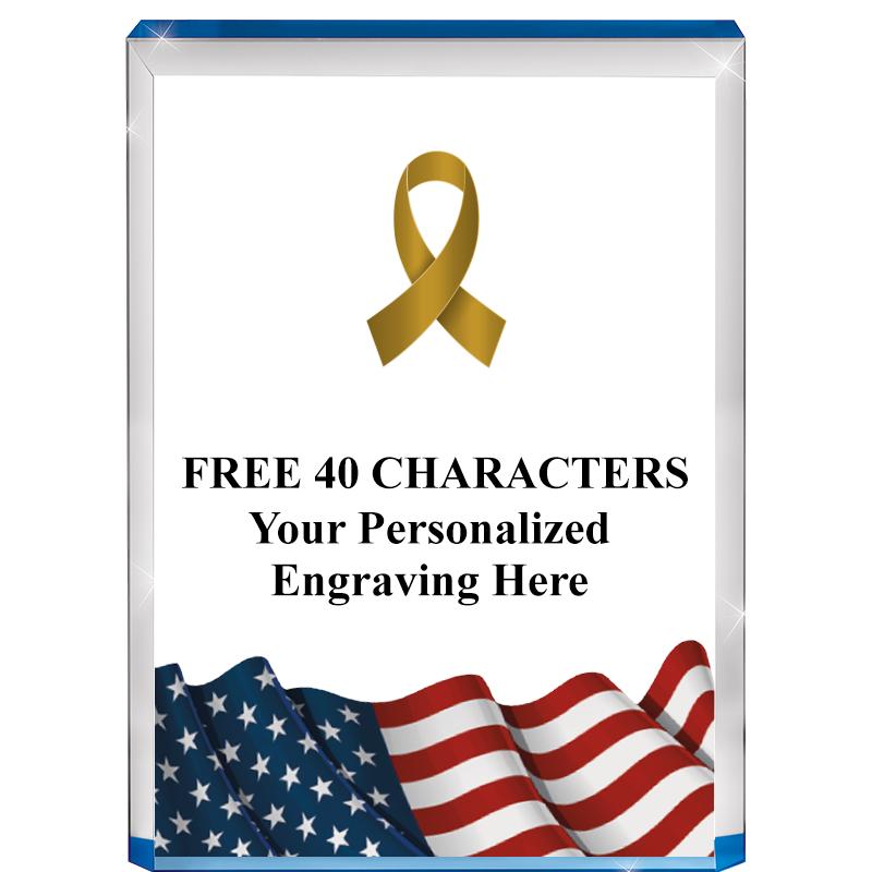 4" FLAG BLUE BILLBOARD ACRYLIC