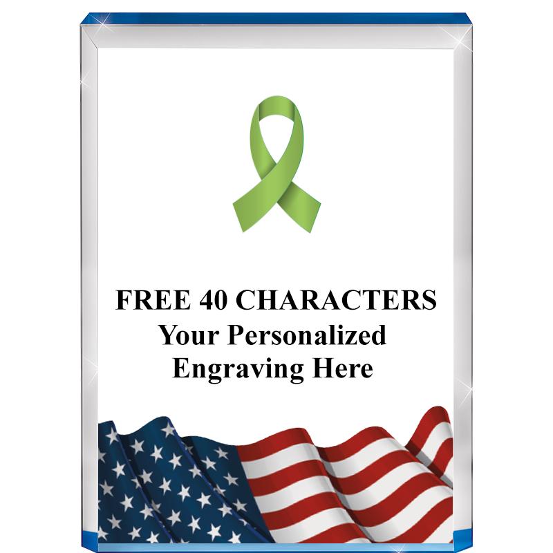 4" FLAG BLUE BILLBOARD ACRYLIC