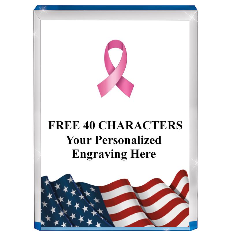 4" FLAG BLUE BILLBOARD ACRYLIC