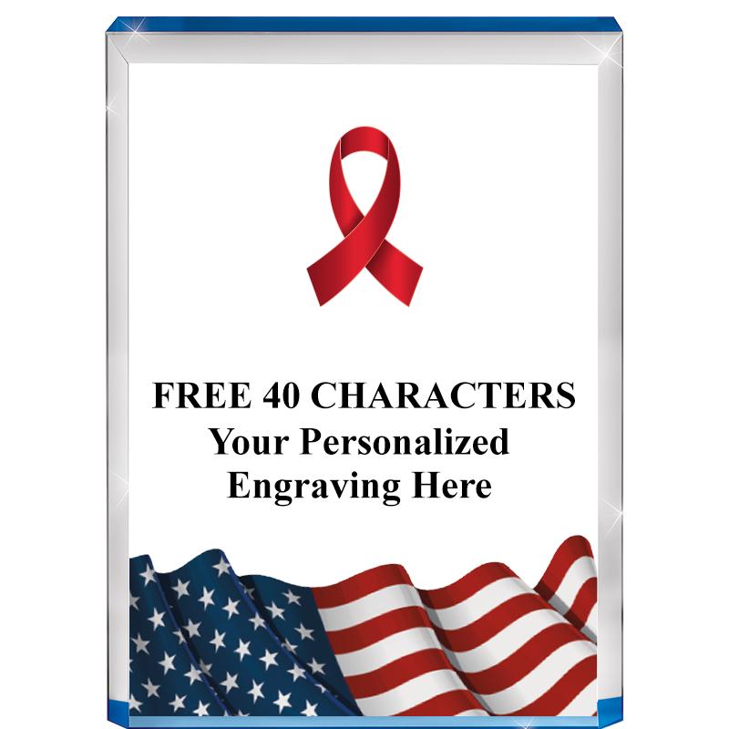 4" FLAG BLUE BILLBOARD ACRYLIC