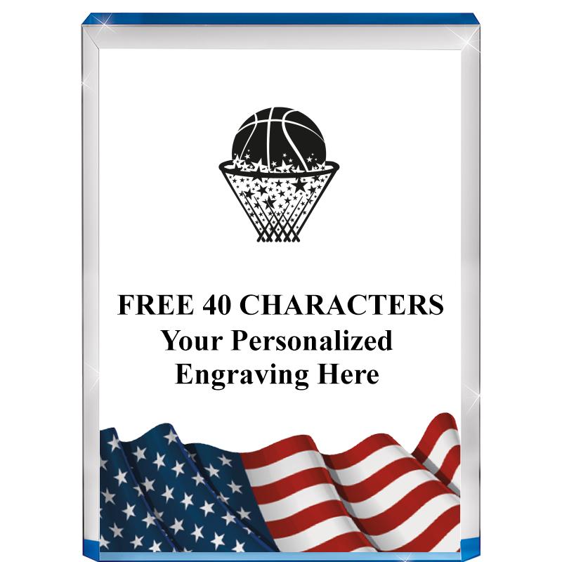 4" FLAG BLUE BILLBOARD ACRYLIC