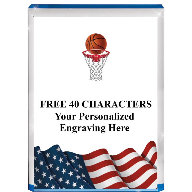 4" FLAG BLUE BILLBOARD ACRYLIC