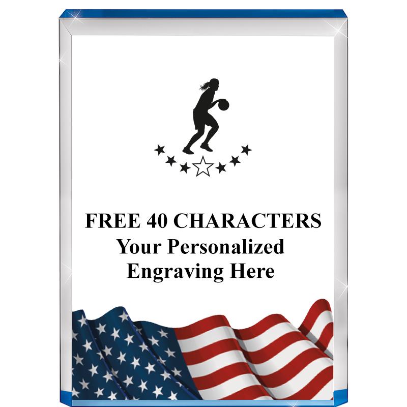 4" FLAG BLUE BILLBOARD ACRYLIC