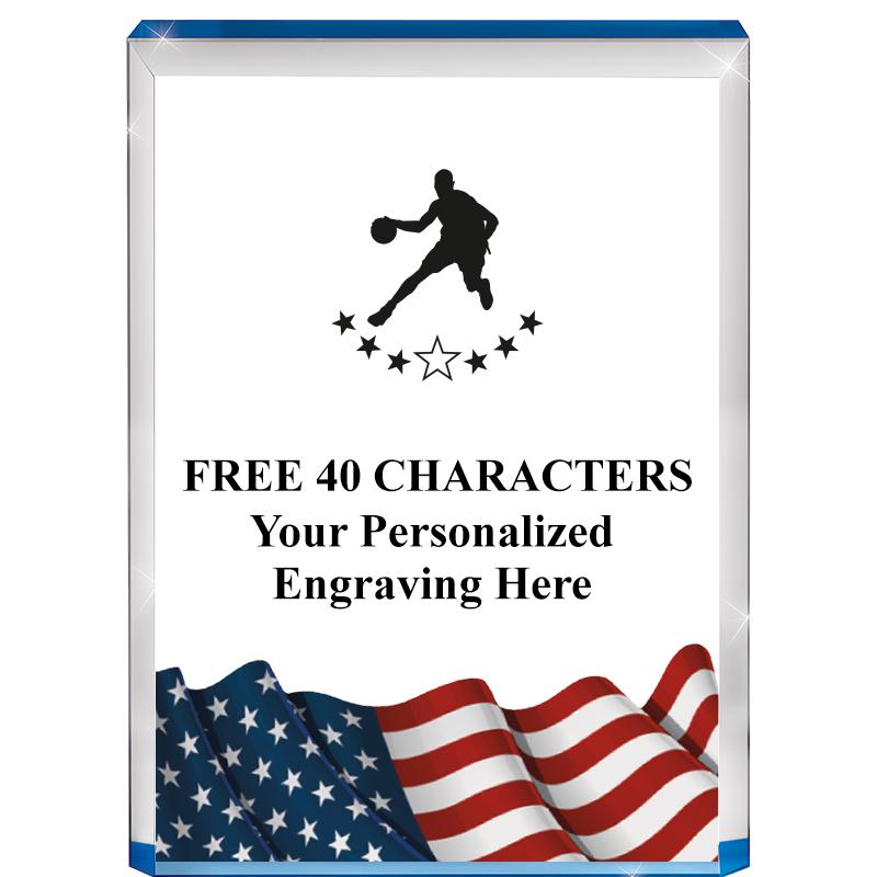 4" FLAG BLUE BILLBOARD ACRYLIC