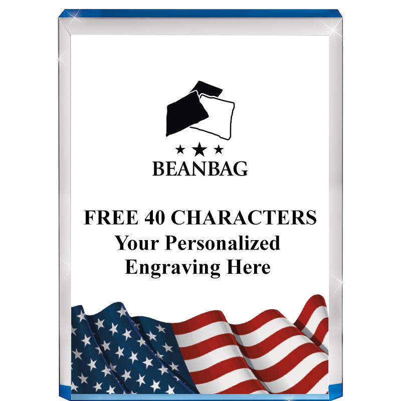 4" FLAG BLUE BILLBOARD ACRYLIC