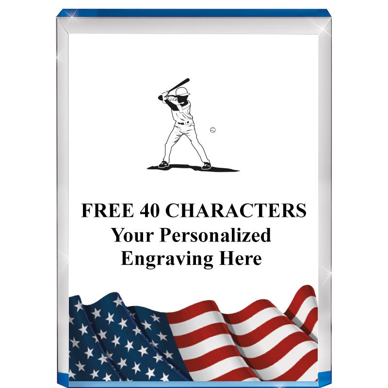 4" FLAG BLUE BILLBOARD ACRYLIC