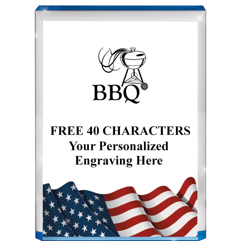 4" FLAG BLUE BILLBOARD ACRYLIC