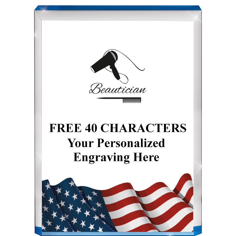 4" FLAG BLUE BILLBOARD ACRYLIC