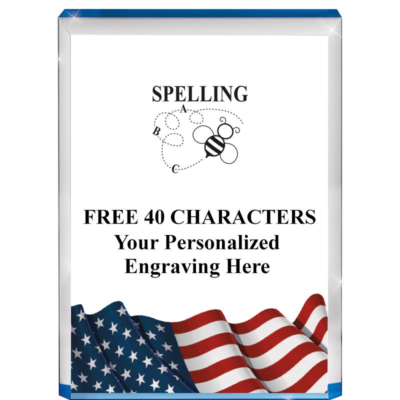 4" FLAG BLUE BILLBOARD ACRYLIC