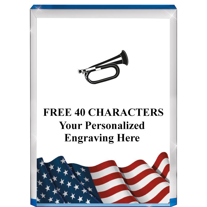 4" FLAG BLUE BILLBOARD ACRYLIC