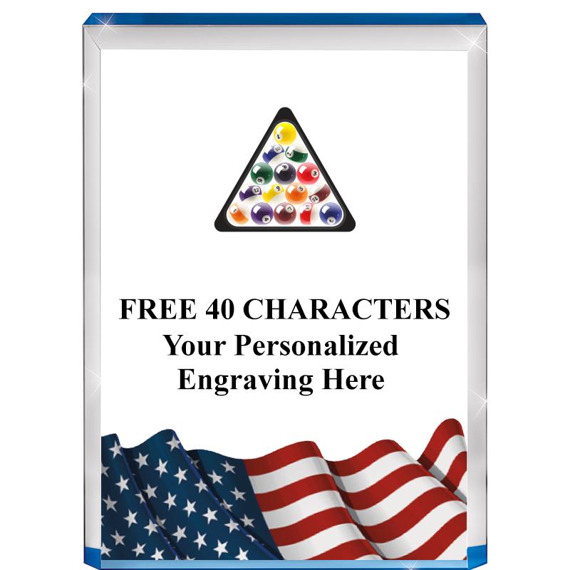 4" FLAG BLUE BILLBOARD ACRYLIC