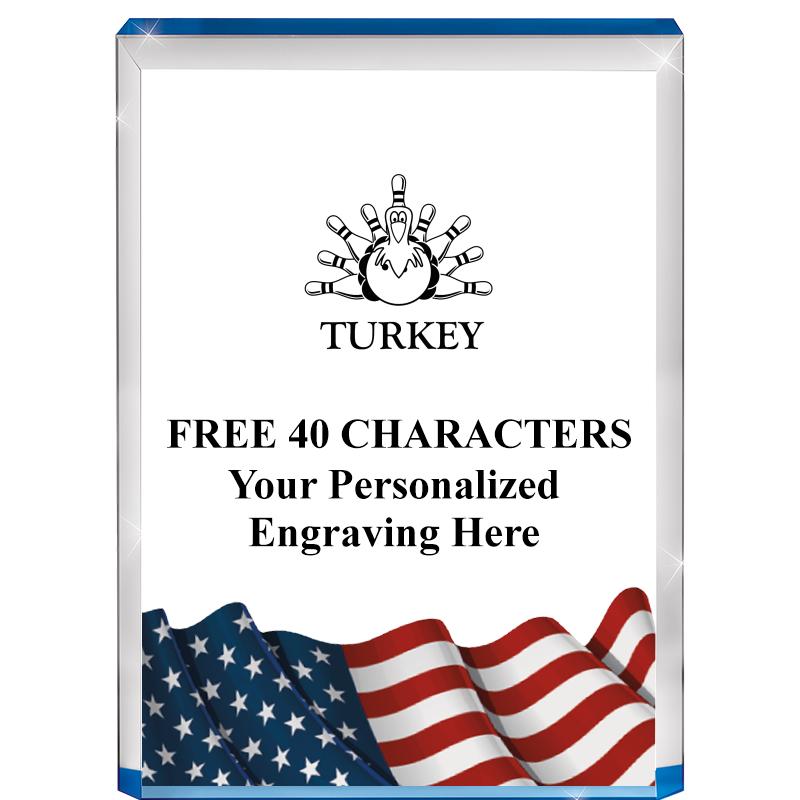 4" FLAG BLUE BILLBOARD ACRYLIC