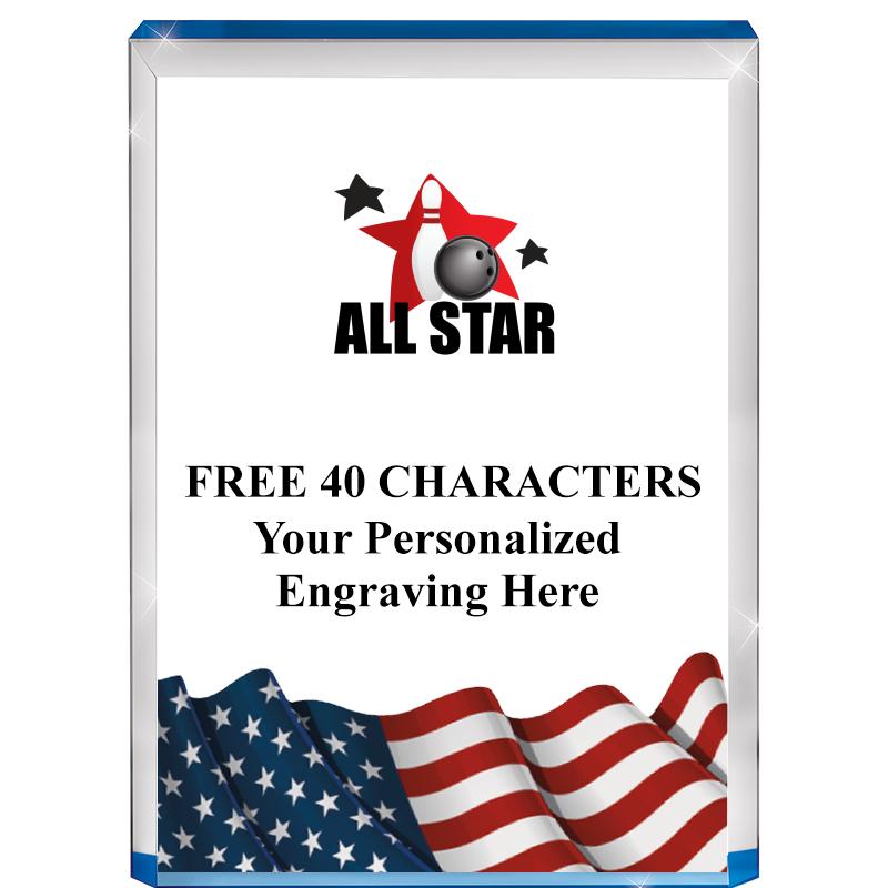 4" FLAG BLUE BILLBOARD ACRYLIC