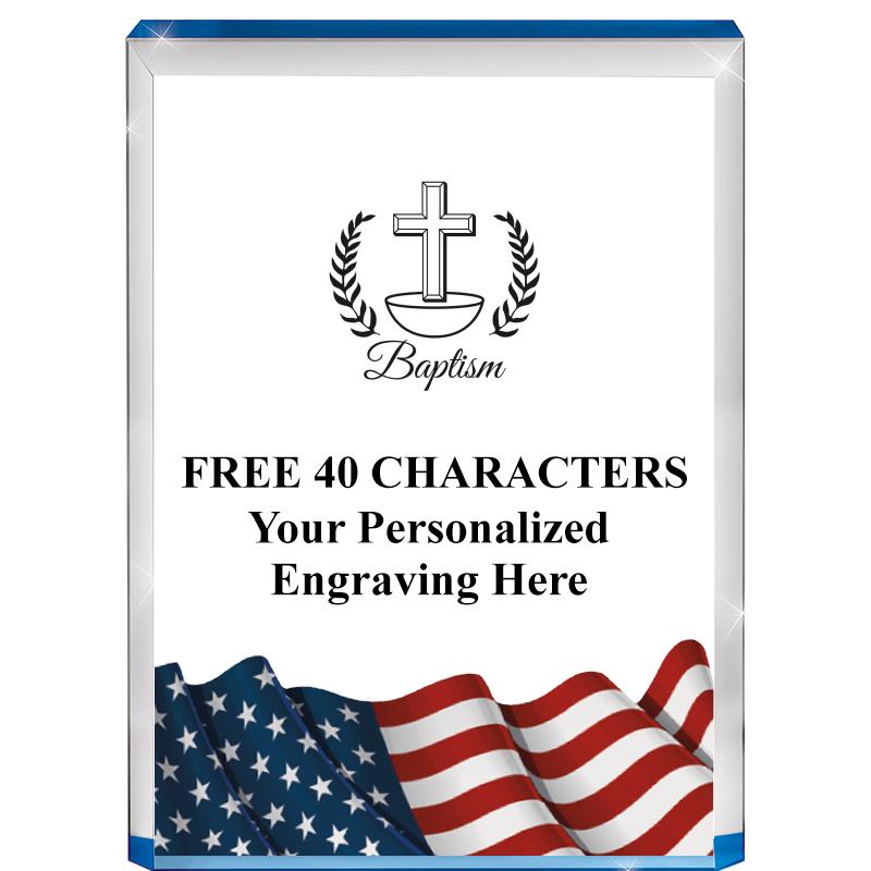 4" FLAG BLUE BILLBOARD ACRYLIC