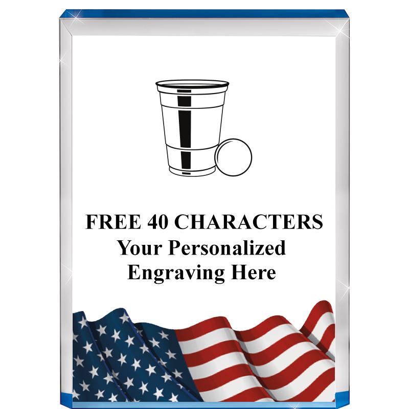 4" FLAG BLUE BILLBOARD ACRYLIC