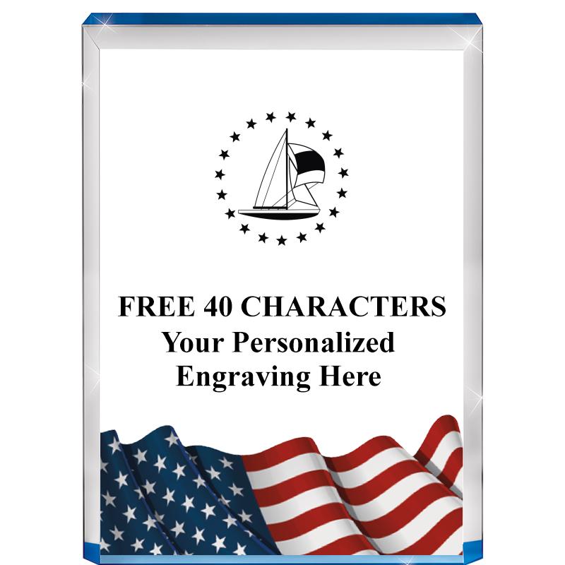 4" FLAG BLUE BILLBOARD ACRYLIC