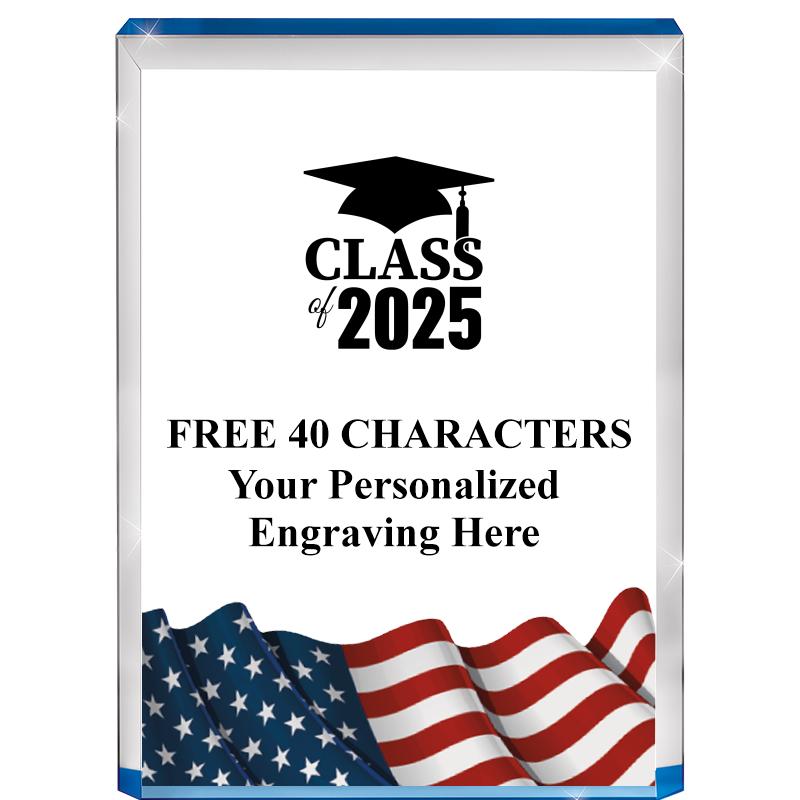 4" FLAG BLUE BILLBOARD ACRYLIC