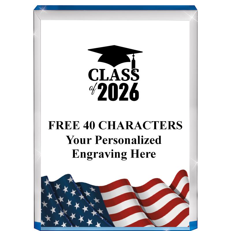 4" FLAG BLUE BILLBOARD ACRYLIC