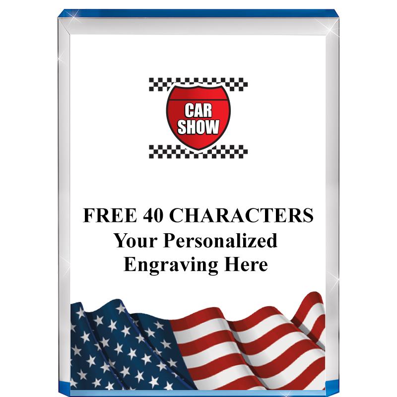 4" FLAG BLUE BILLBOARD ACRYLIC