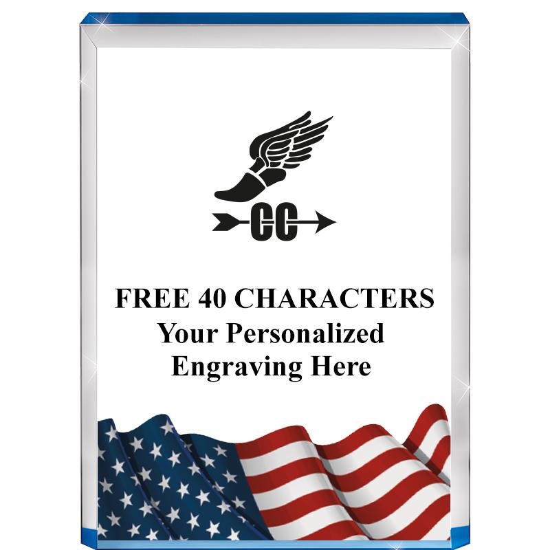 4" FLAG BLUE BILLBOARD ACRYLIC