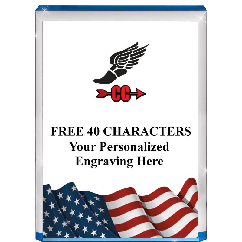 4" FLAG BLUE BILLBOARD ACRYLIC