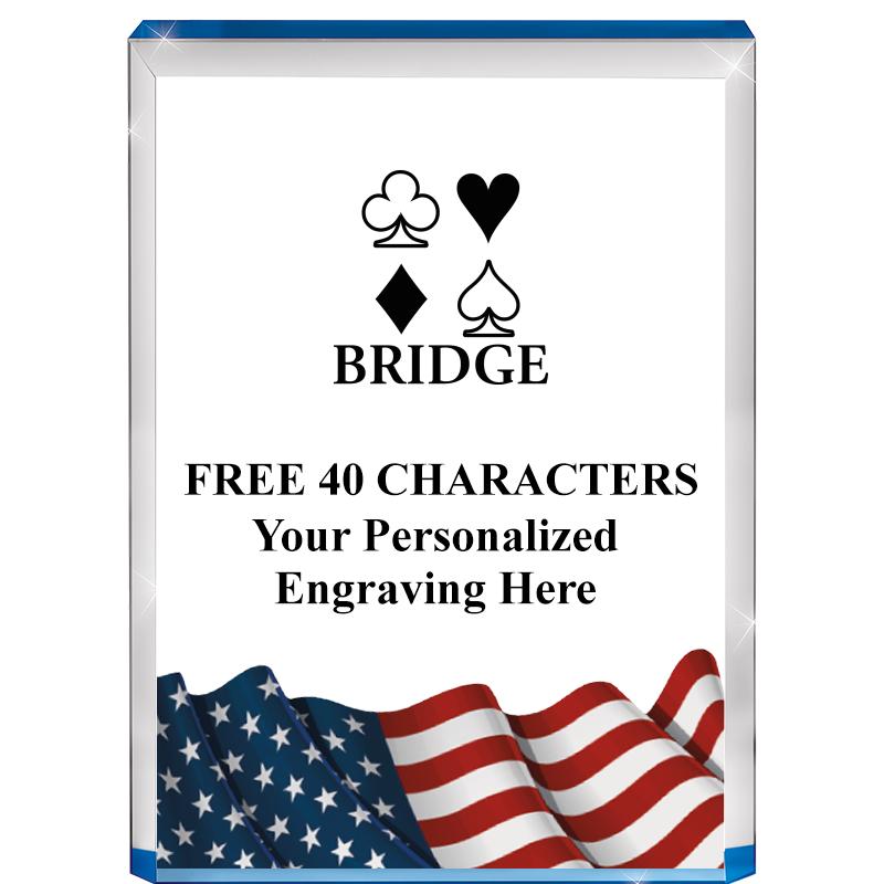 4" FLAG BLUE BILLBOARD ACRYLIC