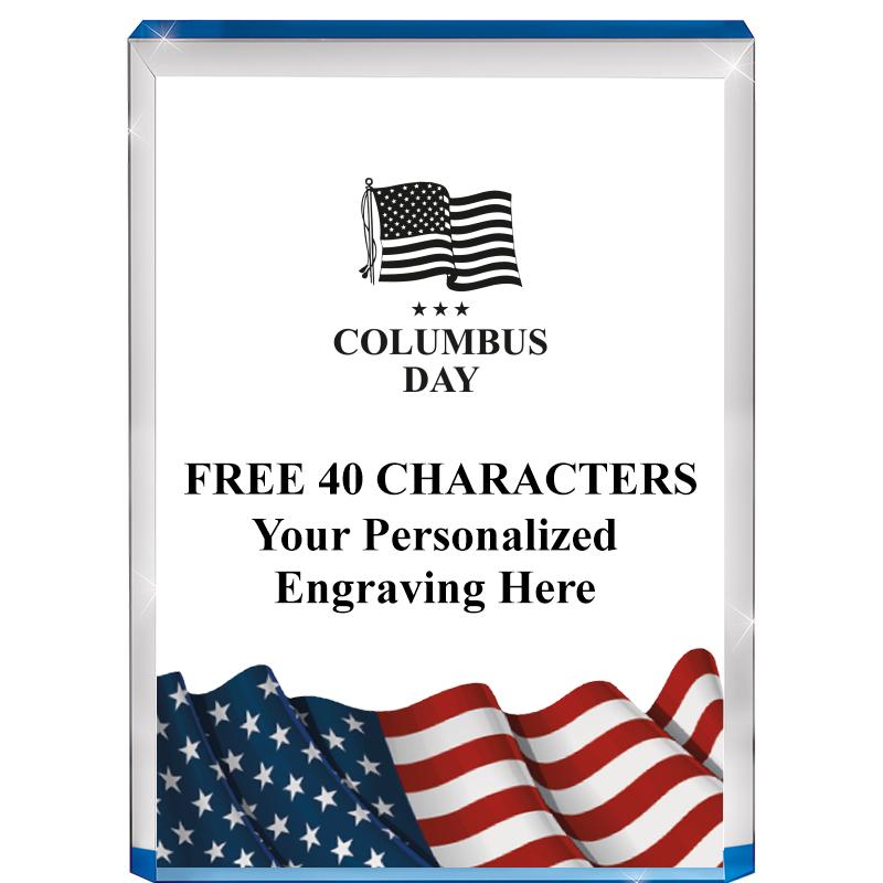 4" FLAG BLUE BILLBOARD ACRYLIC