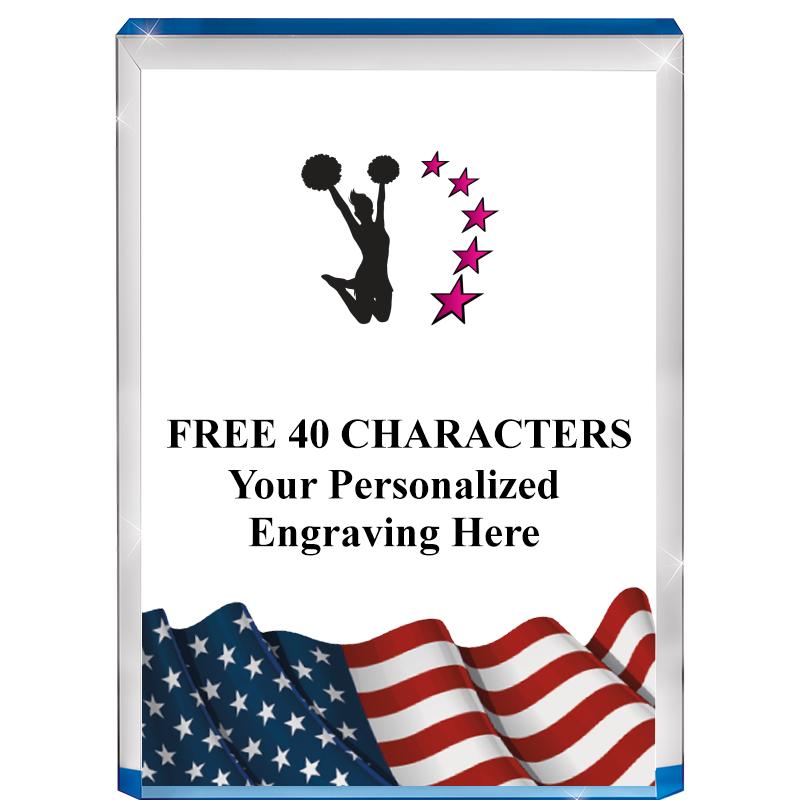 4" FLAG BLUE BILLBOARD ACRYLIC