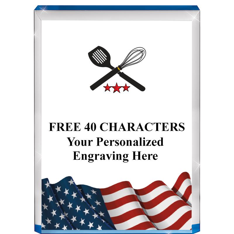 4" FLAG BLUE BILLBOARD ACRYLIC