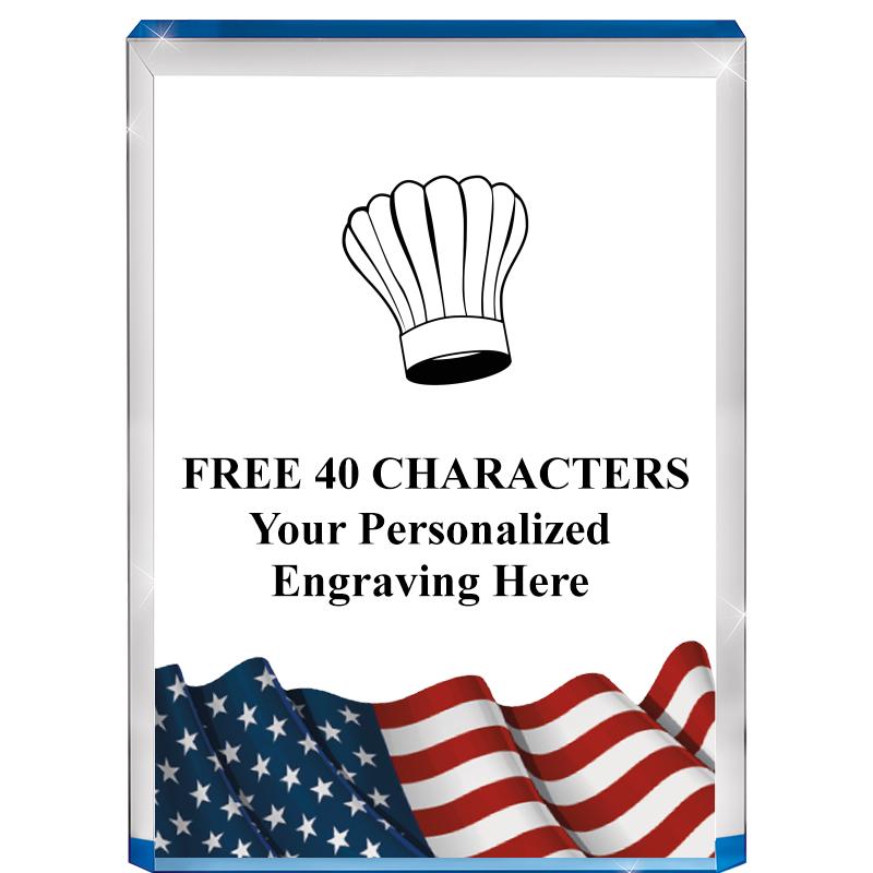 4" FLAG BLUE BILLBOARD ACRYLIC