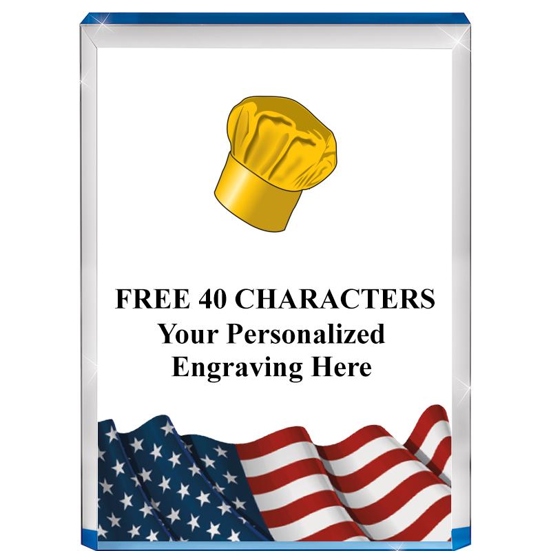 4" FLAG BLUE BILLBOARD ACRYLIC