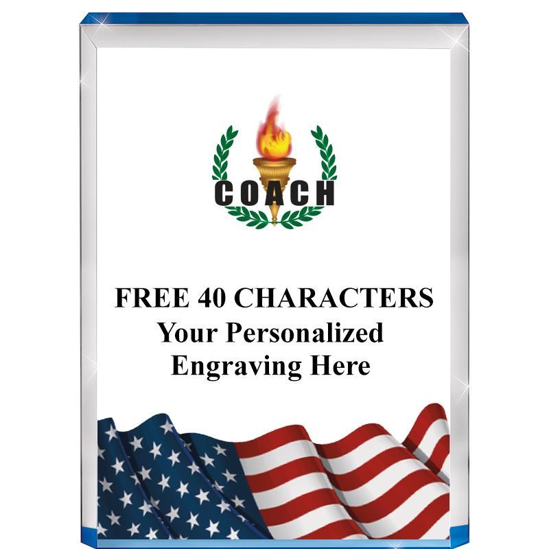 4" FLAG BLUE BILLBOARD ACRYLIC