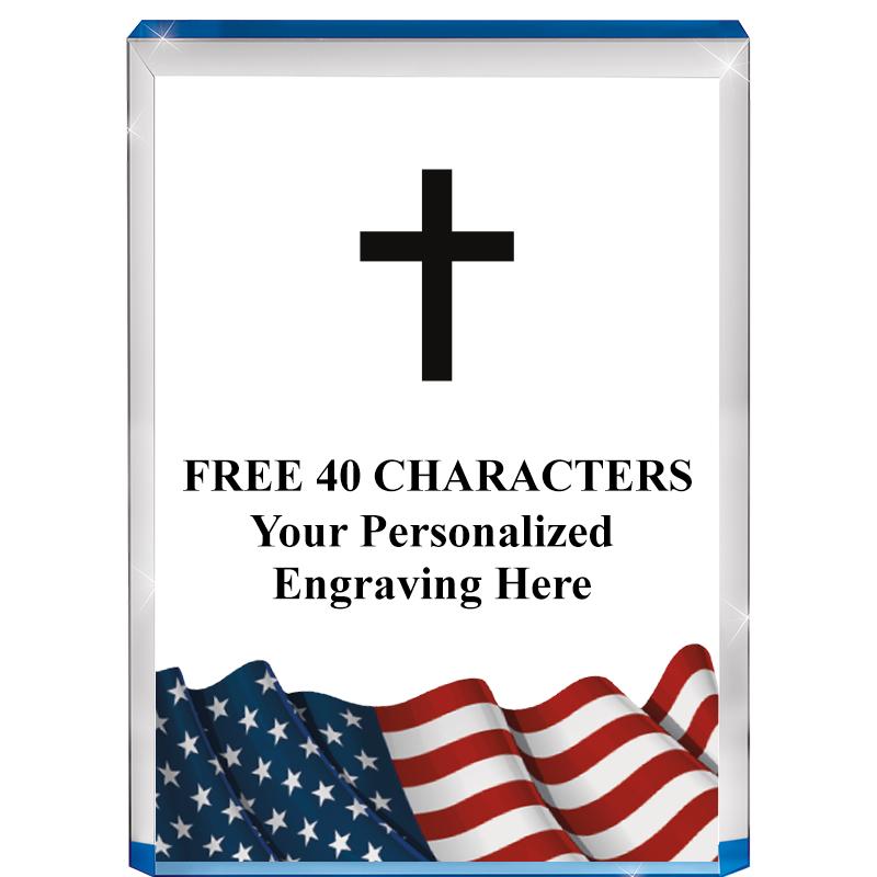 4" FLAG BLUE BILLBOARD ACRYLIC