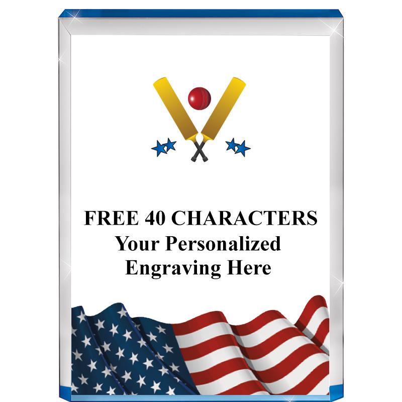 4" FLAG BLUE BILLBOARD ACRYLIC