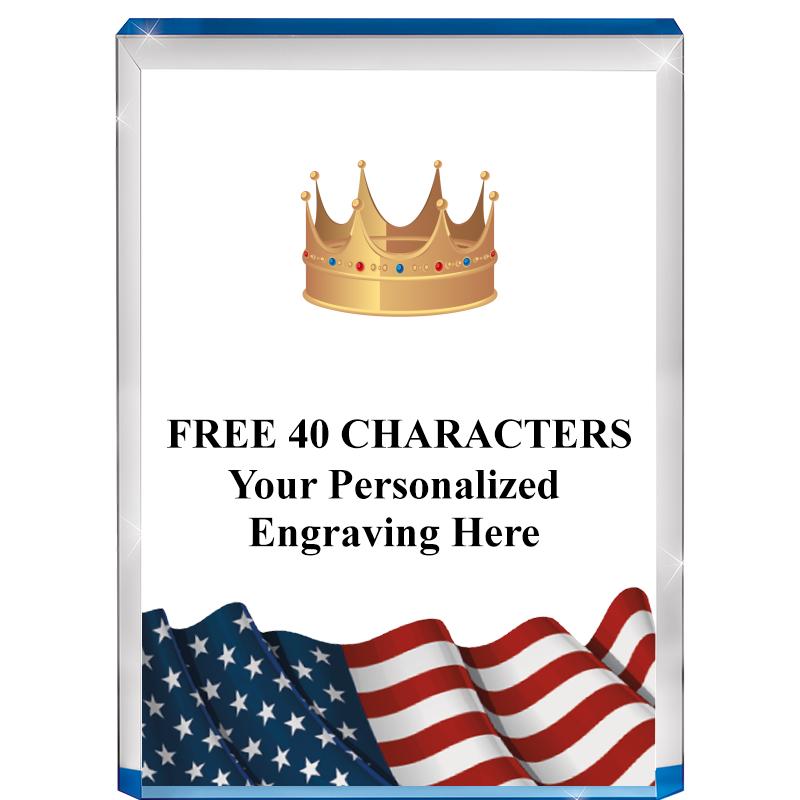 4" FLAG BLUE BILLBOARD ACRYLIC