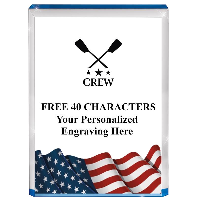 4" FLAG BLUE BILLBOARD ACRYLIC