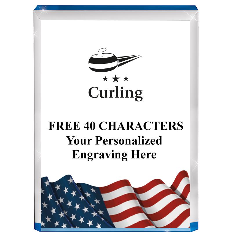 4" FLAG BLUE BILLBOARD ACRYLIC