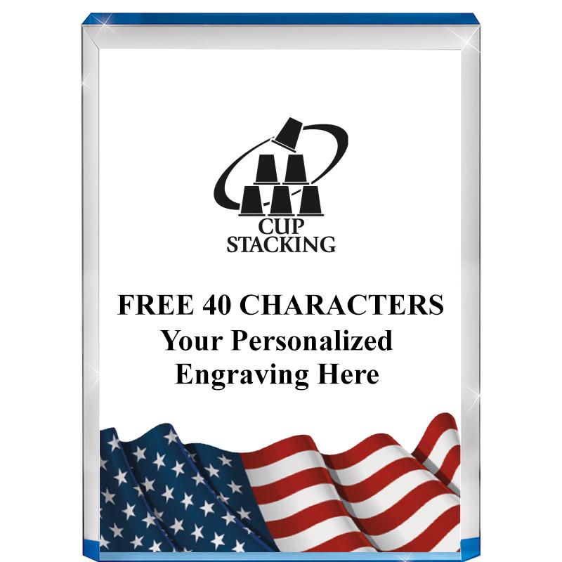 4" FLAG BLUE BILLBOARD ACRYLIC